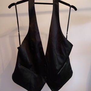 Silky Black Tuxedo Vest